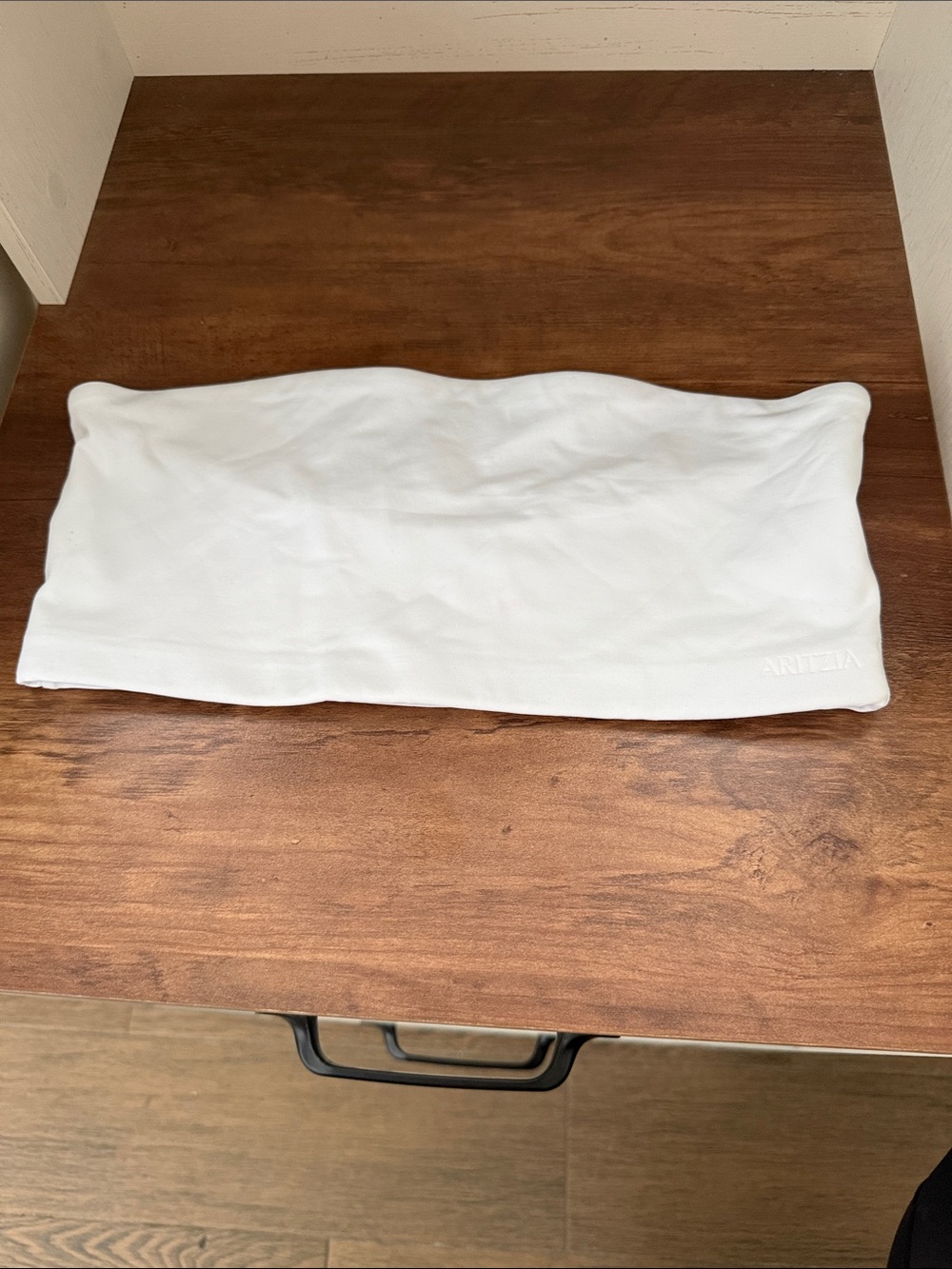 Aritzia White Bandeau Tube Crop Top